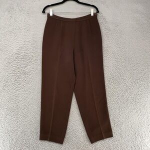 Moschino Cheap Chic Pants Womens 12 Brown Pleated Tapered Italy Work Office